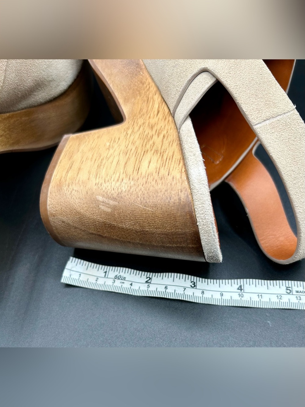 ALL SAINTS Yuki Suede Platform Clog in Brown Suede-Wooden Heel. EU size 39 - Picture 13 of 13